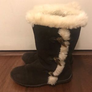 Dark Brown Faux Fur Boots